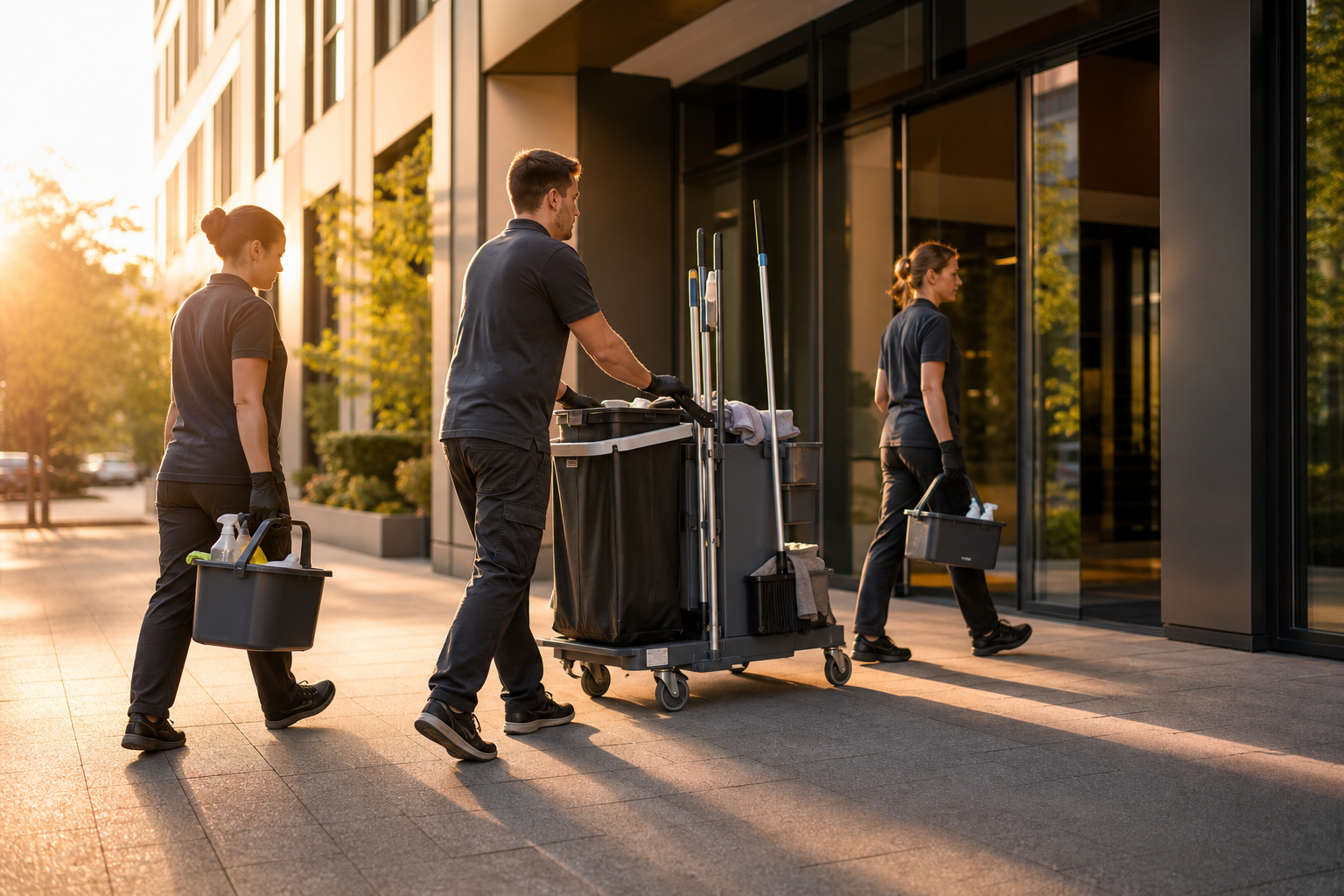Zuverlässige Gebäudereinigung – pünktliches professionelles Team
